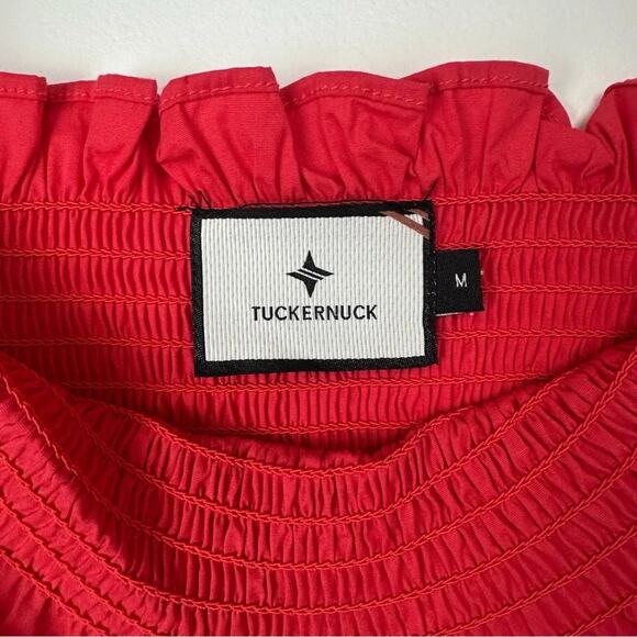 Tuckernuck Red Midi Dress with Bow Straps - Picture 6 of 6